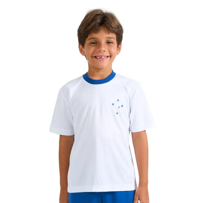 Camisa Braziline Cruzeiro Entrelaçado Infantil 12 / Branco