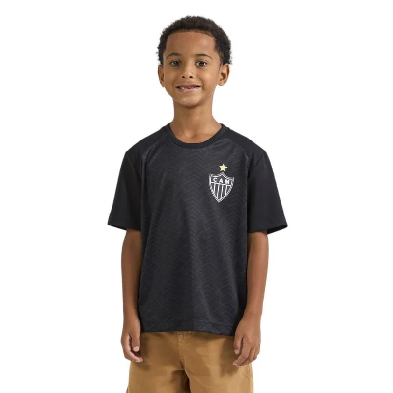 Camisa Braziline Atlético Mineiro Principia Infantil 14 / Preto