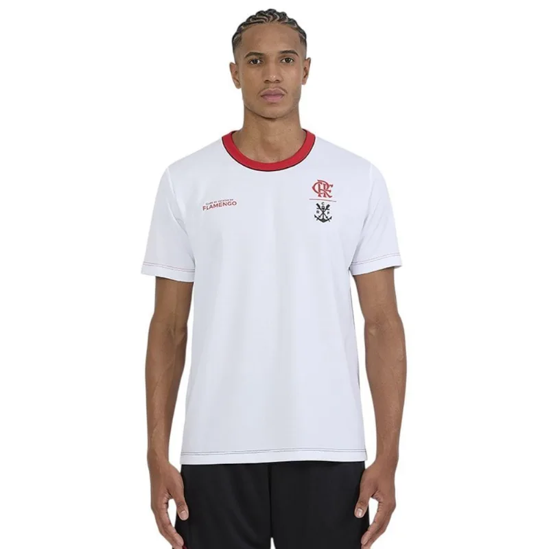 Camisa Braziline Flamengo Chocar Masculina P / Branco
