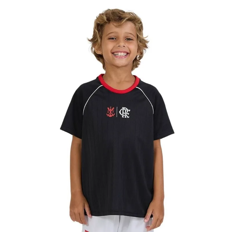 Camisa Braziline Flamengo Disparar Infantil 8 / Preto