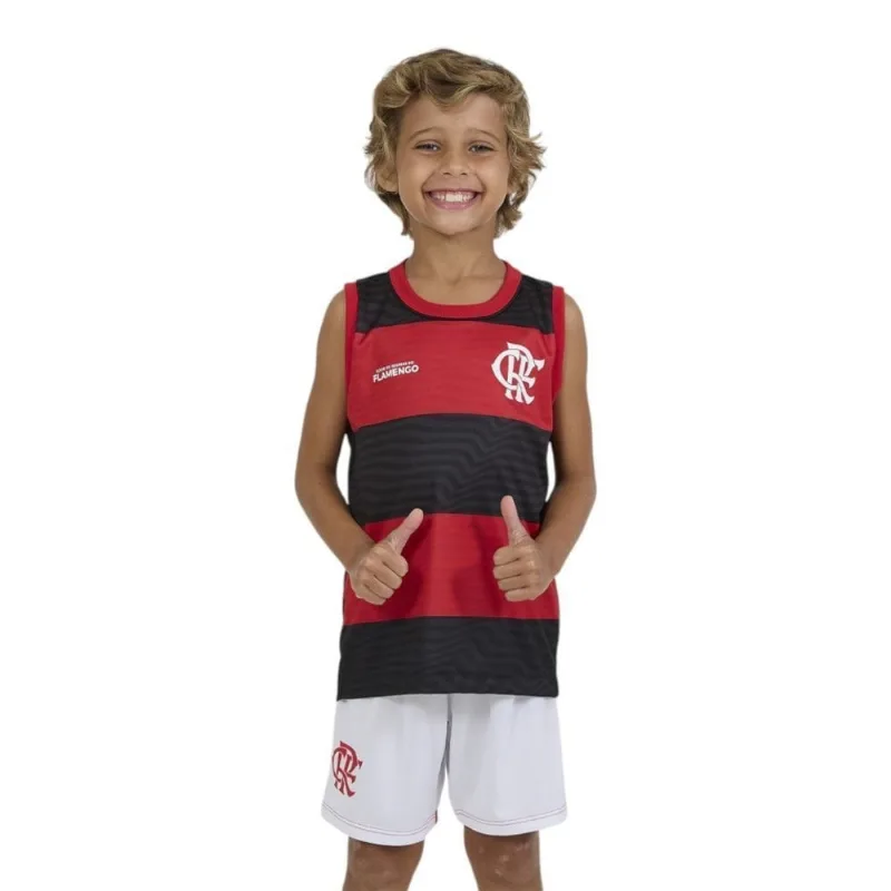 Regata Braziline Flamengo Presença Infantil 8 / Vermelho