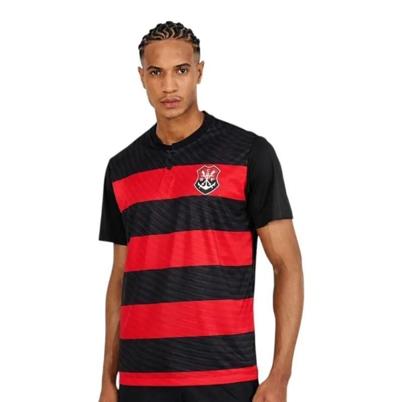 Camisa Braziline Flamengo Encontro Masculina 3G / Preto