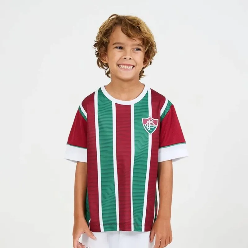 Camisa Infantil de Futebol Fluminense Chiado Braziline Verde - 10 ANOS