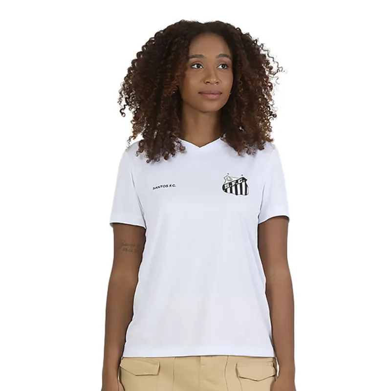 Camisa Braziline Santos Deslocar Feminina GG / Branco