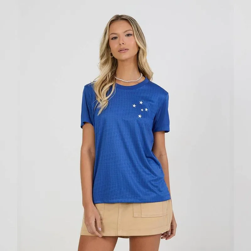 Camisa Feminina de Futebol Cruzeiro Celestial Braziline Azul - M