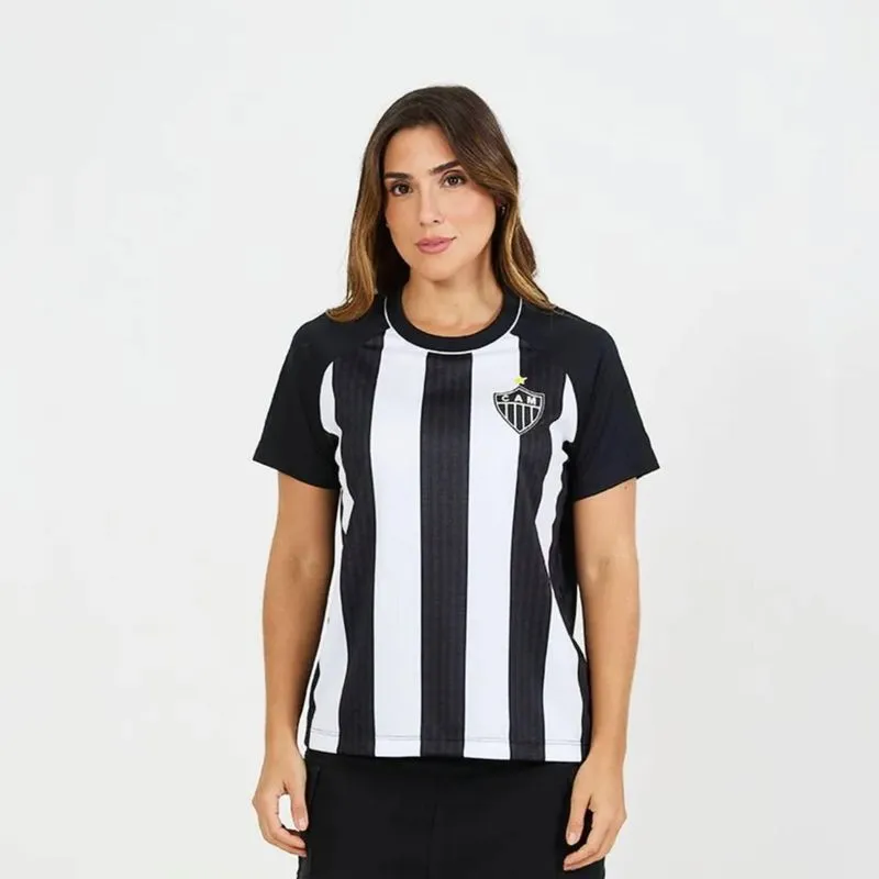 Camisa Feminina de Futebol Atlético Mineiro berro Braziline Preta - P