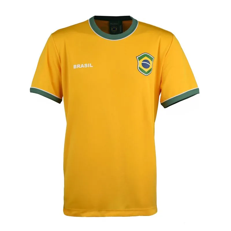 Camisa Masculina de Futebol Brasil Latino Copa 26 Braziline Amarela Camisa Masculina de Futebol Brasil Braziline Amarela, G