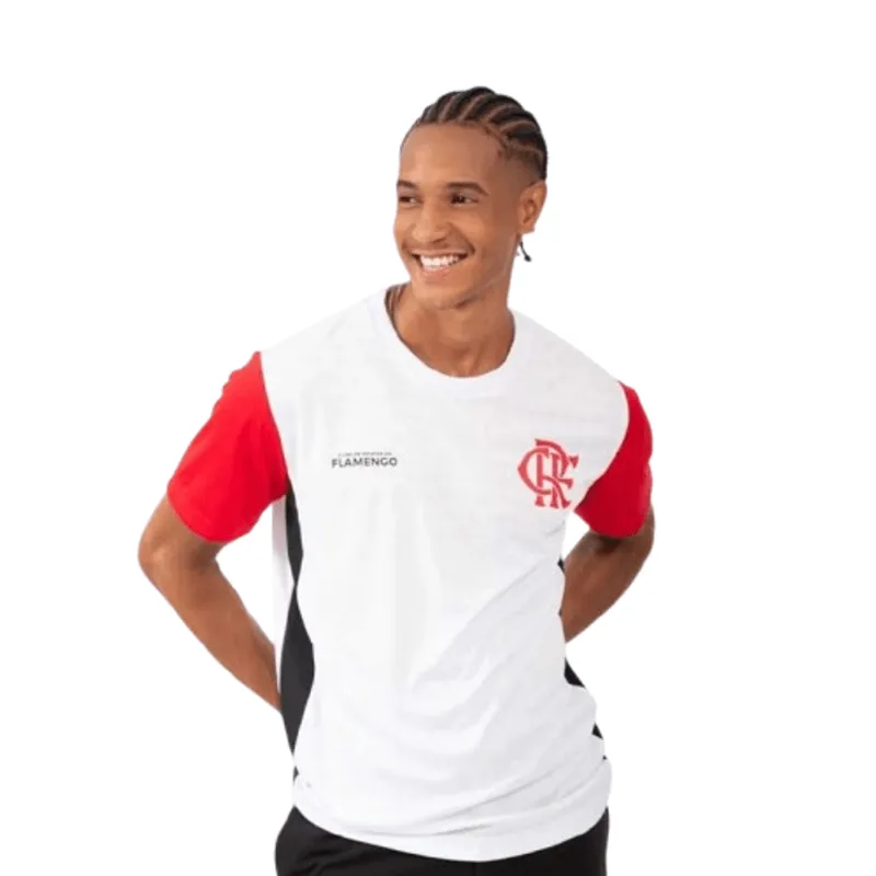 Camisa Flamengo Riso Branca Braziline M