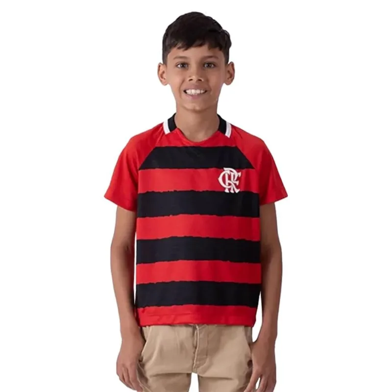 Camisa Flamengo Manto Braziline Infantil (06 ao 14) 12 / Vermelho