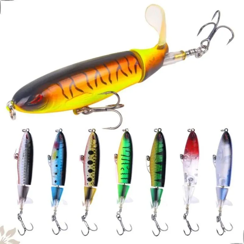 2x Isca Artificial Com Hélice Whopper Plopper Cor Sortidas L