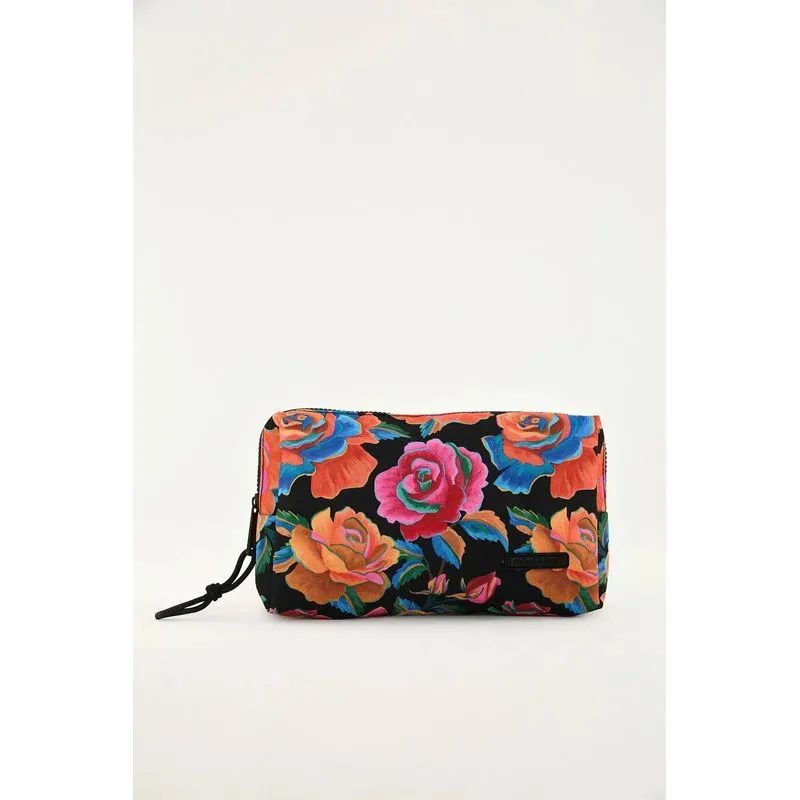 Maxi Necessaire Ora Bolas G Rosas Pintadas Preto - Farm