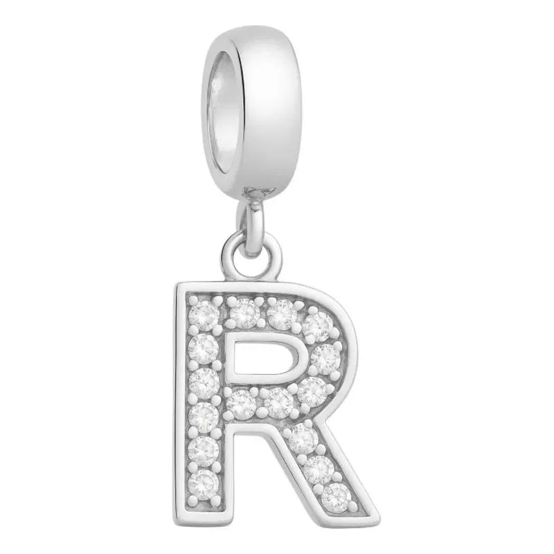 Pingente Berloque Iniciais Cristal Prata 925 Le Prata-r