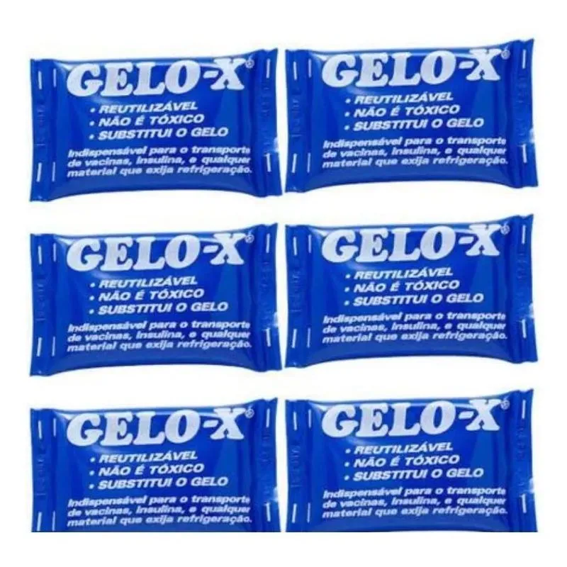 3x Gelo Artificial Flexível Reutilizável 150ml - 6 Unidades