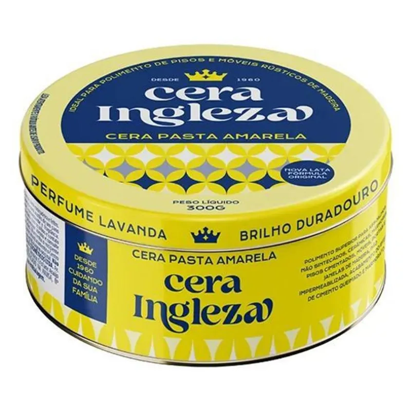 Cera Pasta Ingleza Incolor Carnaúba Mármore Piso Amarelo