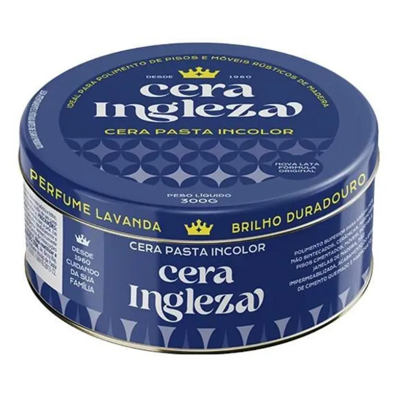 Cera Pasta Ingleza Incolor Carnaúba Mármore Piso Incolor