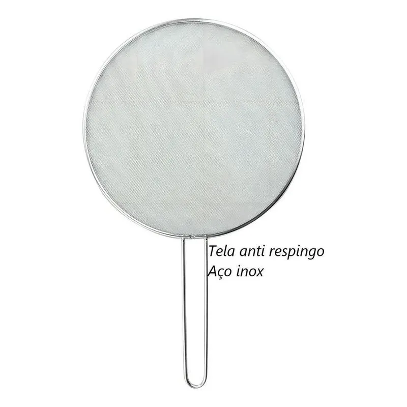 2x Tela Anti Respingo De Fritura Aço Inox 25cm Fogão Limpo