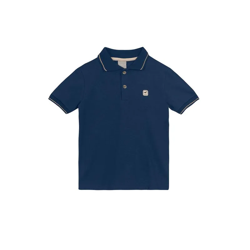 Camisa polo infantil menino em piquet Mundi - 12