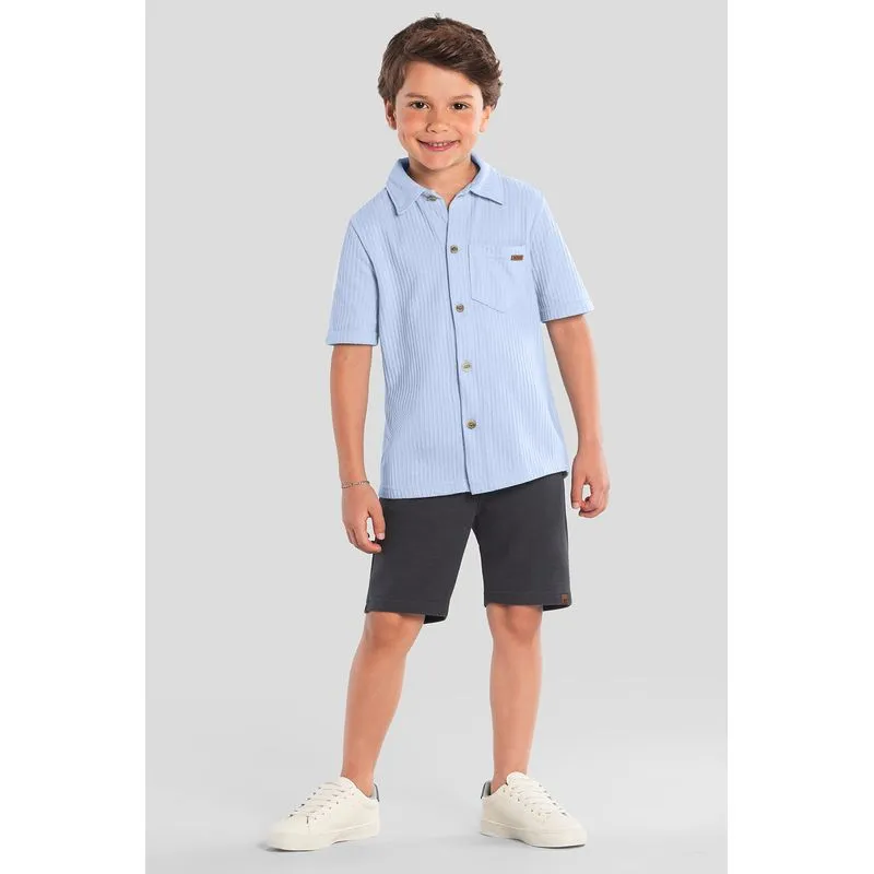 Camisa infantil menino em meia malha Mundi - 10