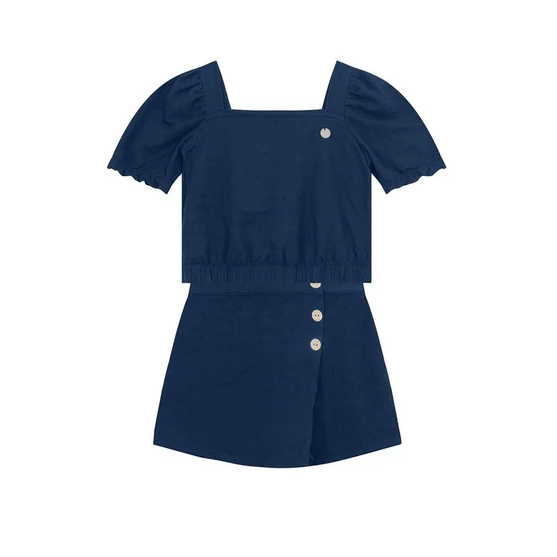Conjunto infantil menina texturizado Mundi - 12