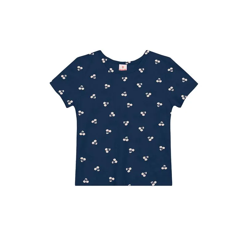Blusa infantil menina de cerejas em meia malha Brandili - 14