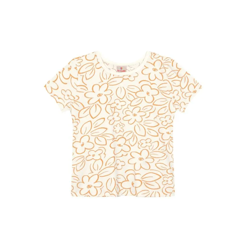 Blusa infantil menina de flores em meia malha Brandili - 4