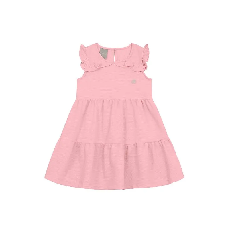 Vestido infantil menina com babados Mundi - 1