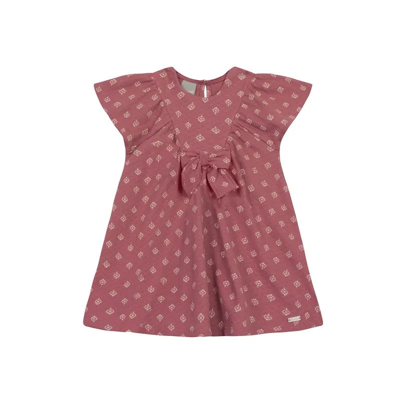 Vestido infantil menina com laço Mundi - 3