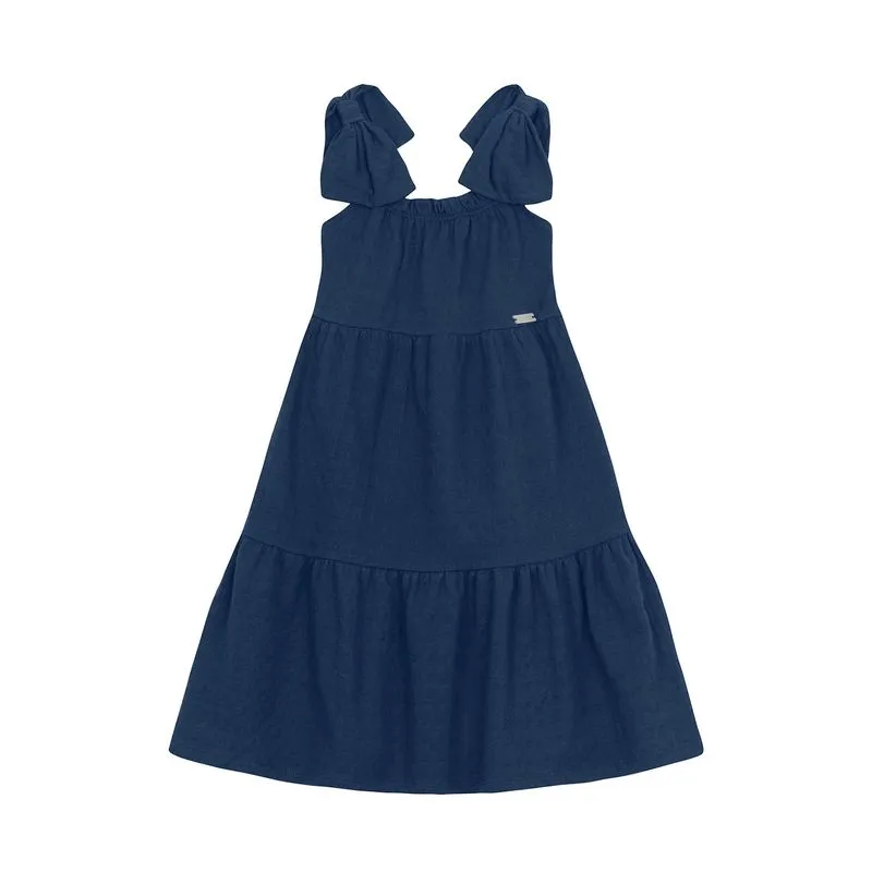 Vestido infantil menina com laço Mundi - 16