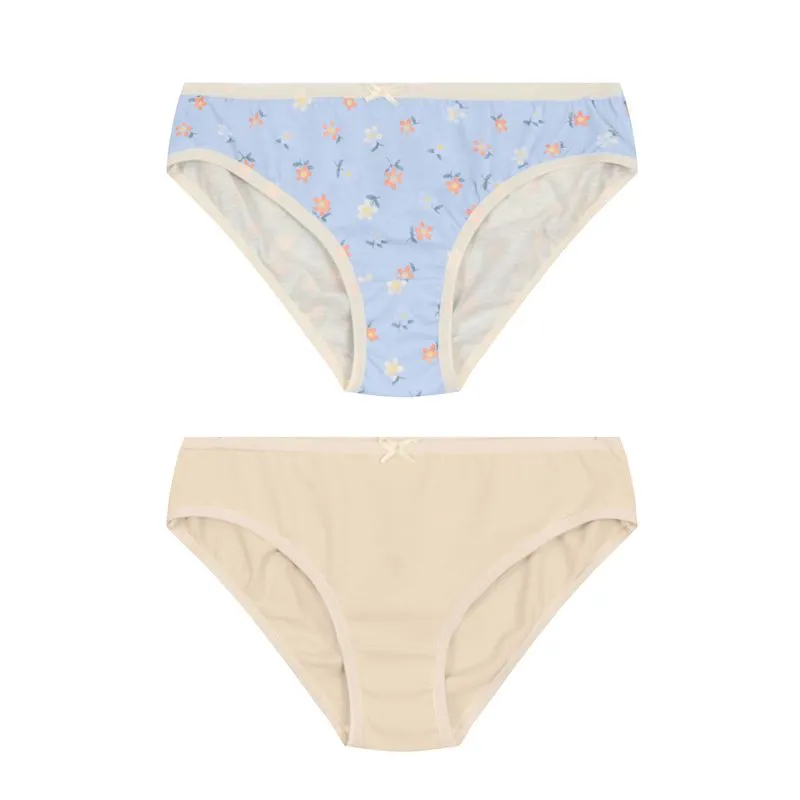 Kit 2 calcinhas infantil menina em cotton Brandili - P