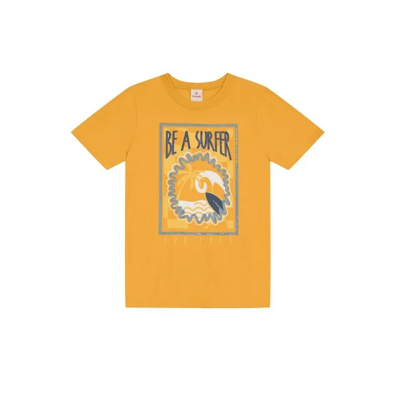 Camiseta infantil menino tropical em gel Brandili - 6