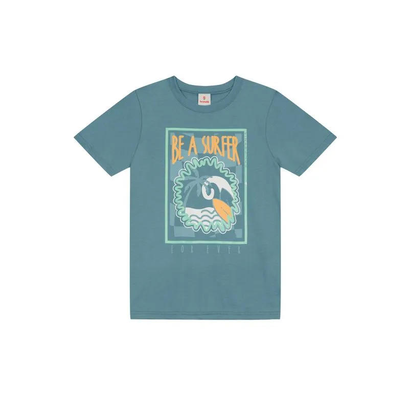 Camiseta infantil menino tropical em gel Brandili - 8
