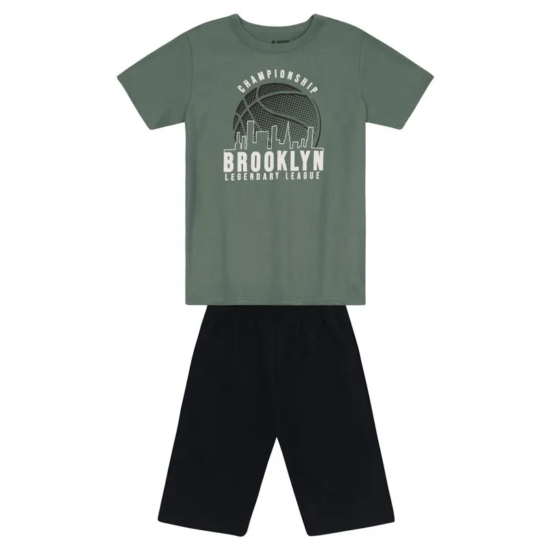 Conjunto infantil menino de basquete Brandili - 16