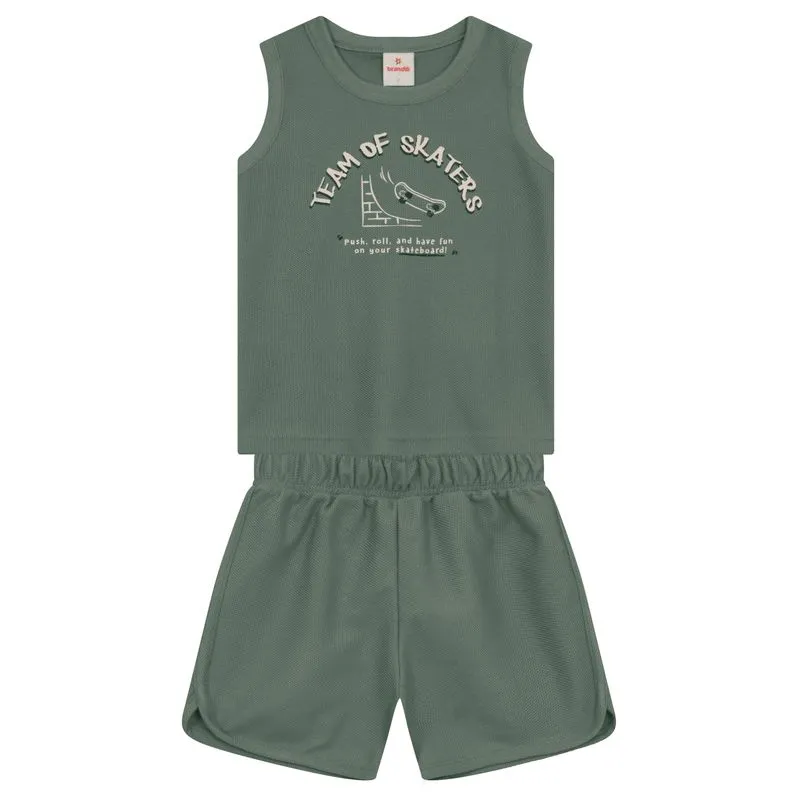 Conjunto infantil menino de skate com glitter Brandili - 10