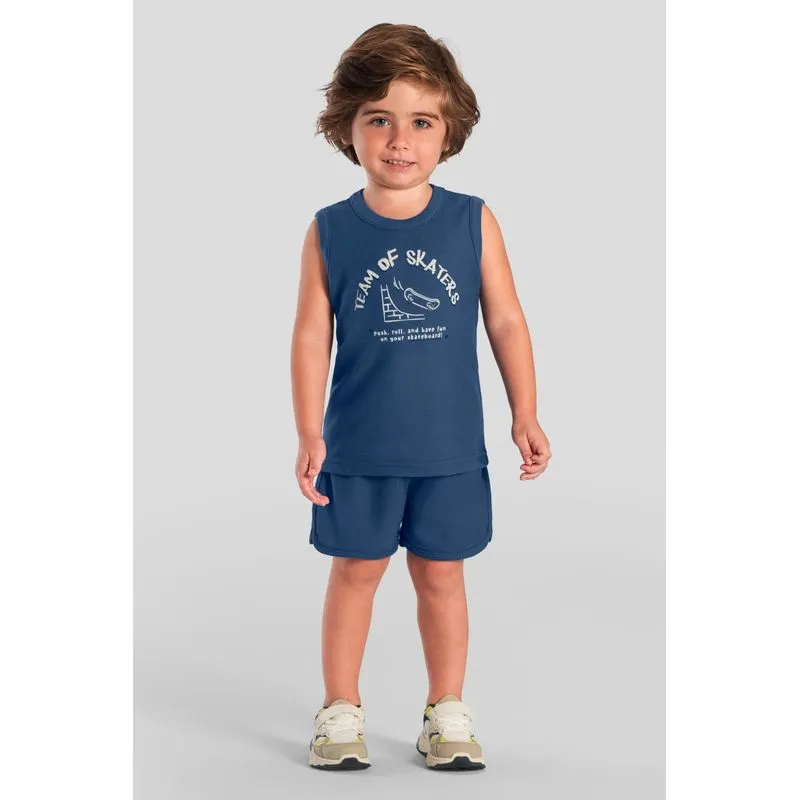 Conjunto infantil menino em moletinho de skate Brandili - 8
