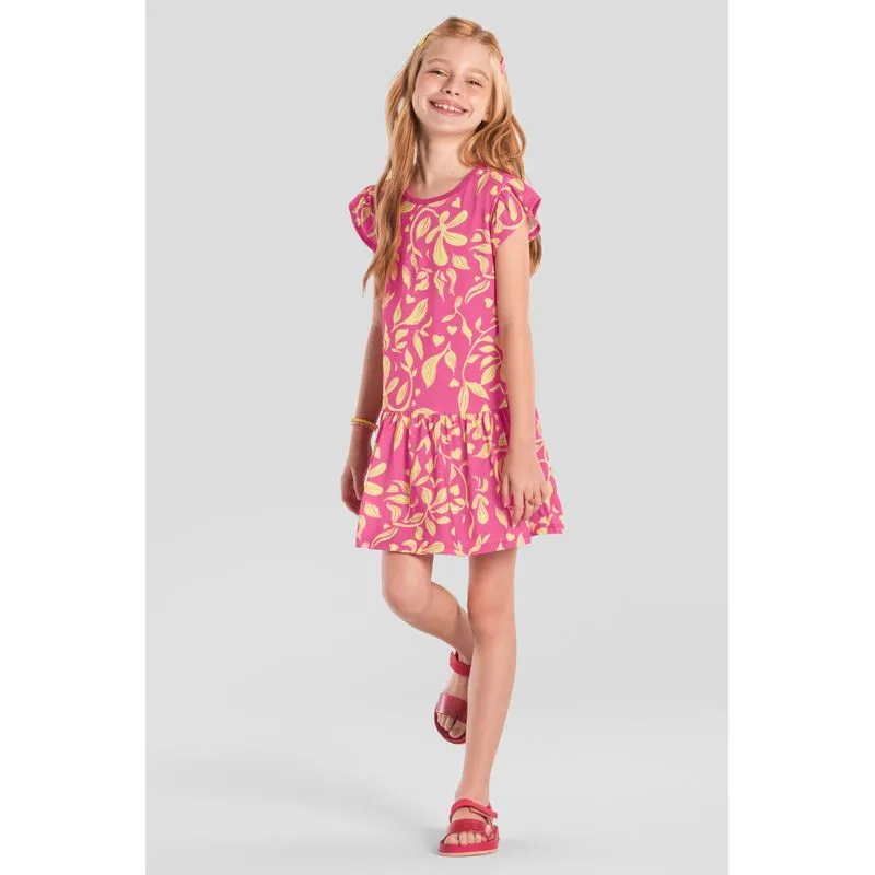 Vestido infantil menina de flores Brandili - 8
