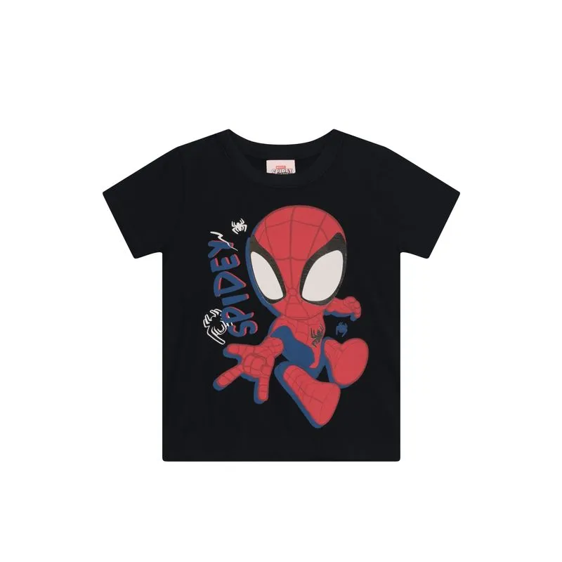 Camiseta infantil menino Homem-Aranha em gel Brandili - 2