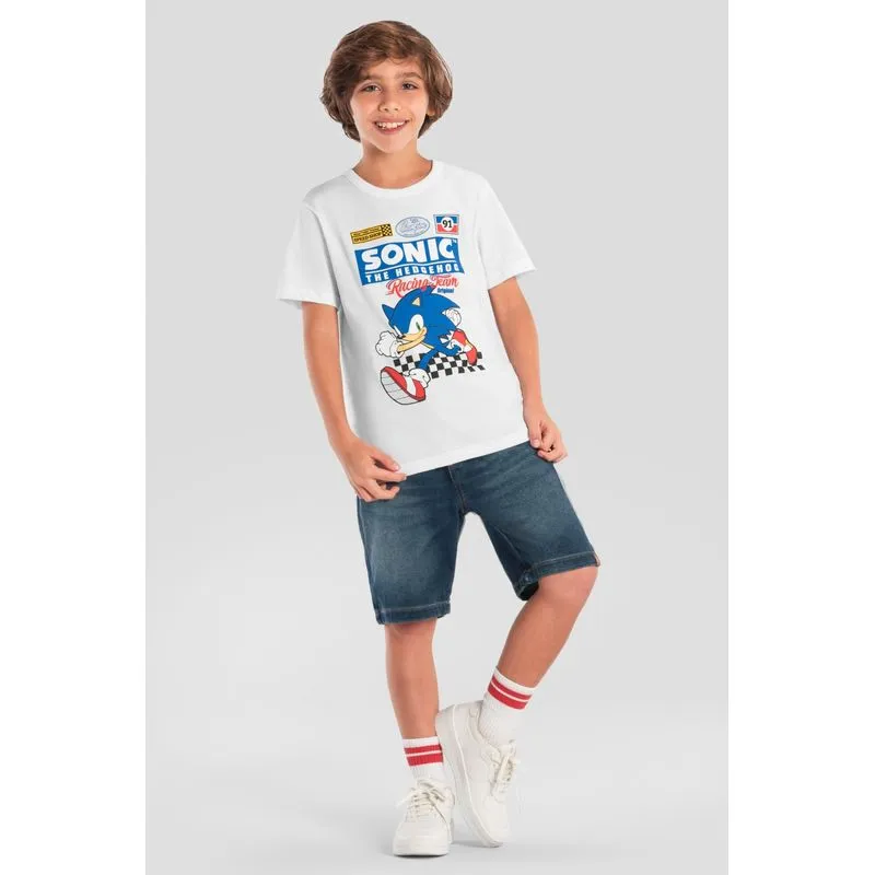 Camiseta infantil menino do Sonic Brandili - 6