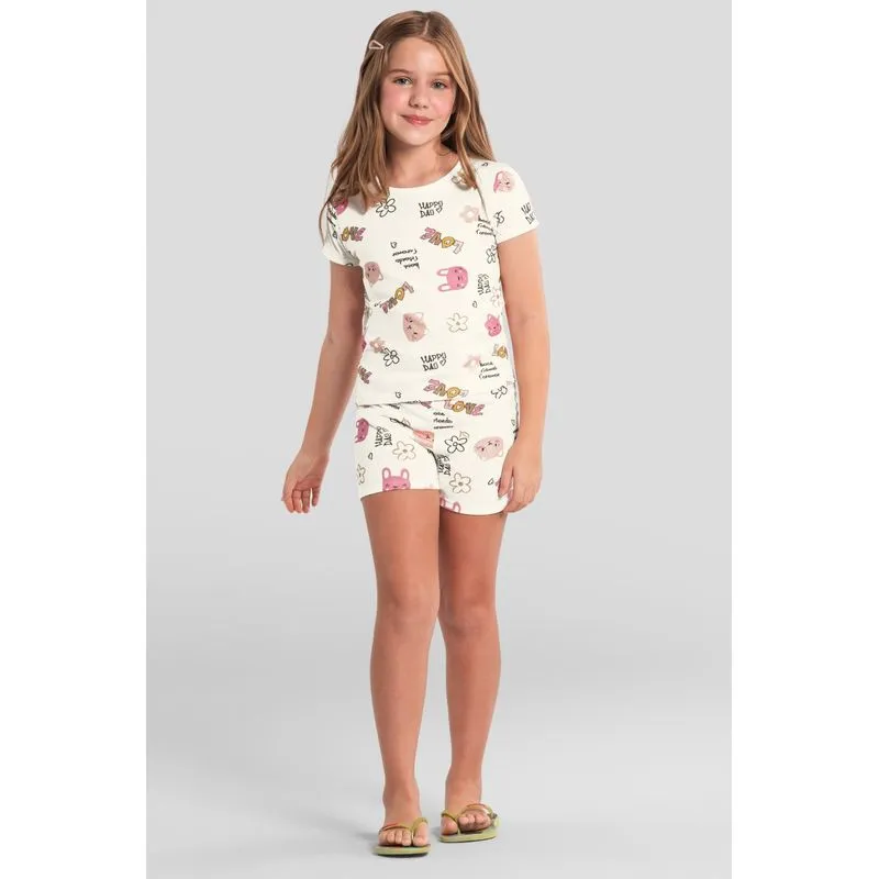 Pijama infantil menina de gatinhos Brandili - 6