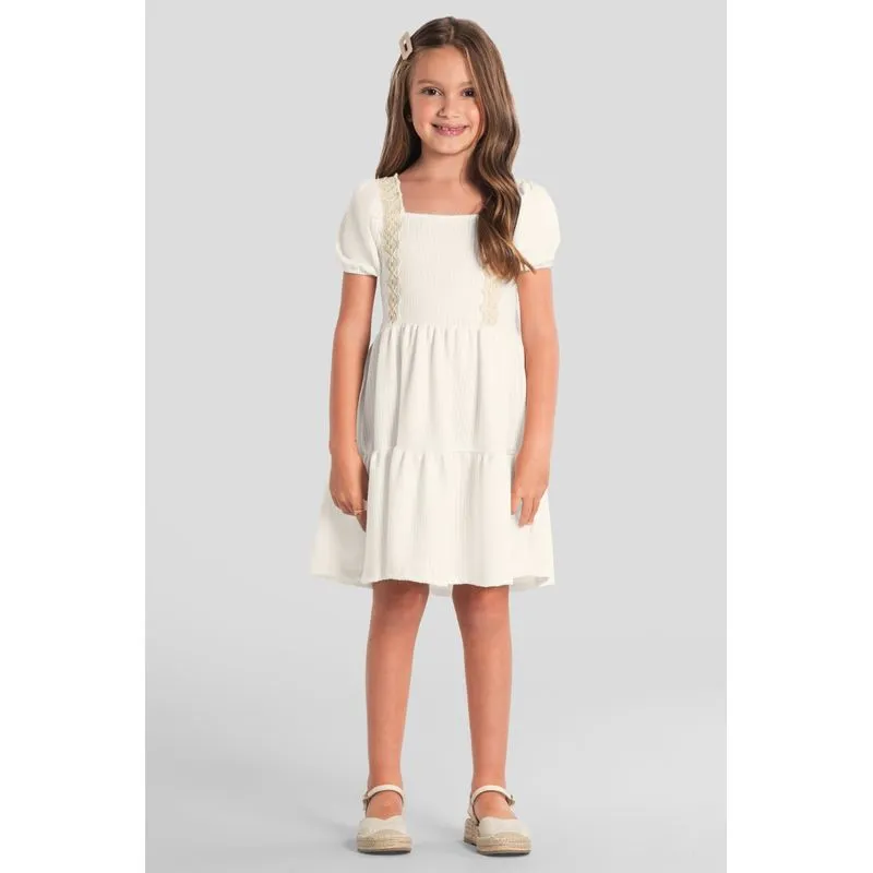Vestido infantil menina malha especial Mundi - 8
