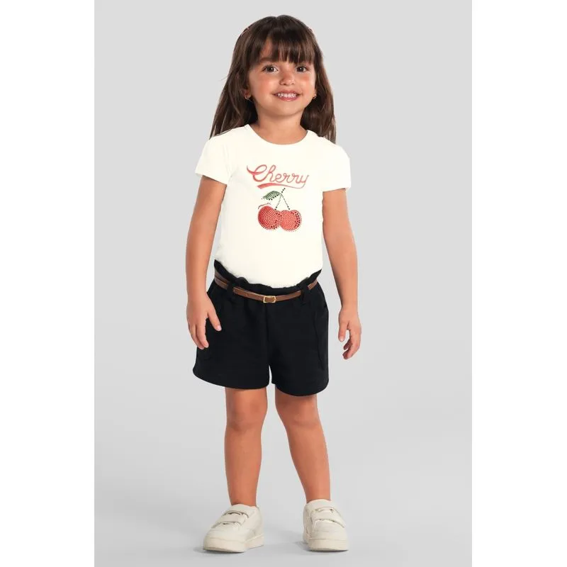 Conjunto infantil menina de cereja Mundi - 2