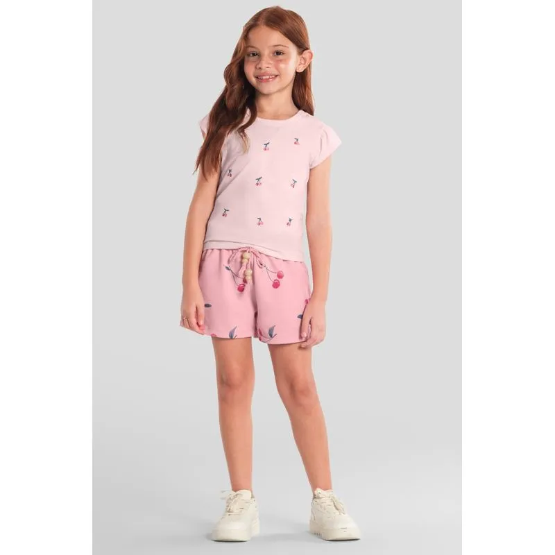 Conjunto infantil menina de cerejas Mundi - 10