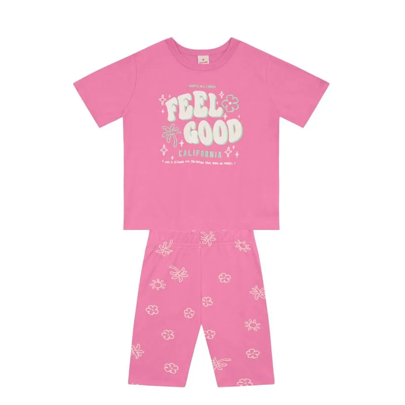 Conjunto infantil menina tropical em gel Brandili - 16