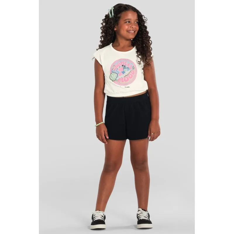 Conjunto infantil menina cropped tropical Brandili - 6