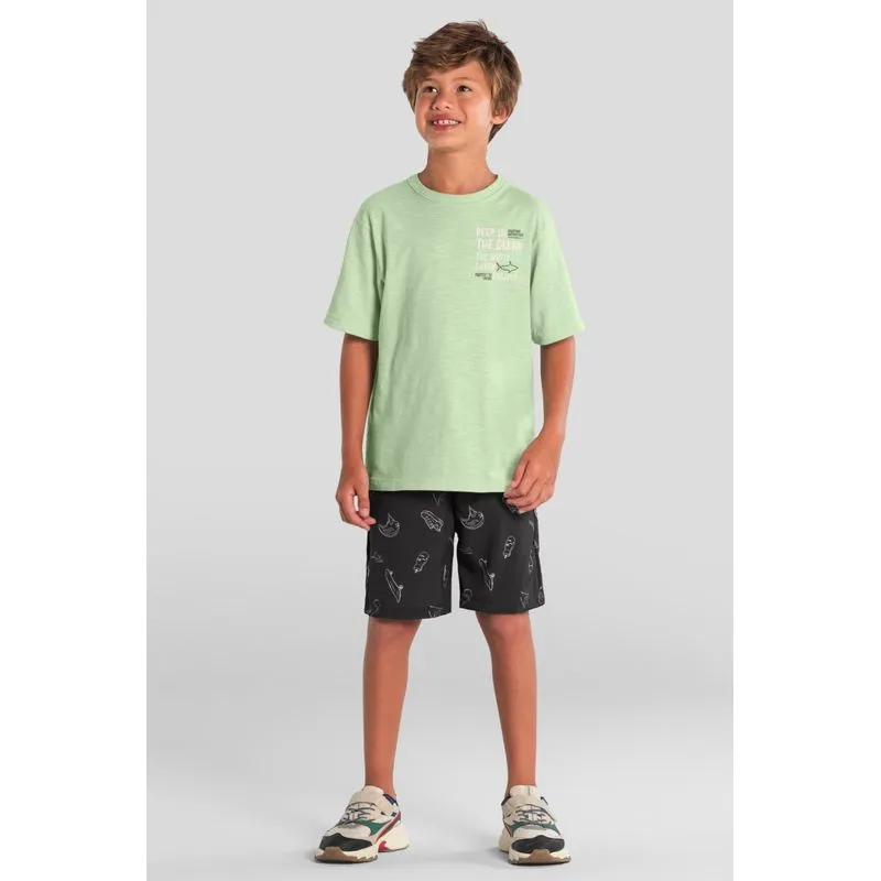 Camiseta infantil menino de tubarão Brandili - 4