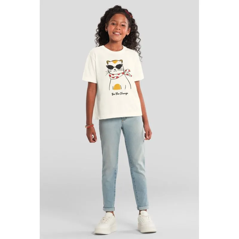 Blusa infantil menina com estampa de gatinho Brandili - 8