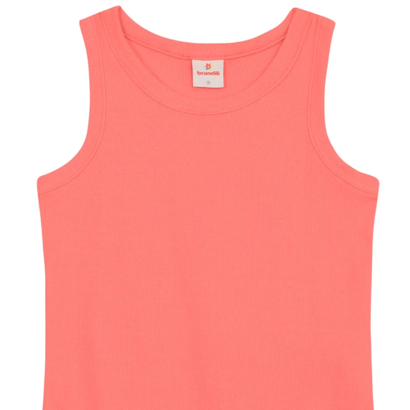 Regata Em Ribana Canelada Brandili Feminino 04 / Menina / Rosa Coral