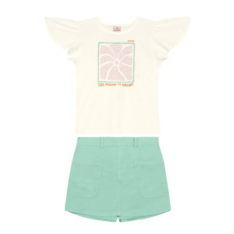 Conjunto infantil menina com strass Brandili - 10