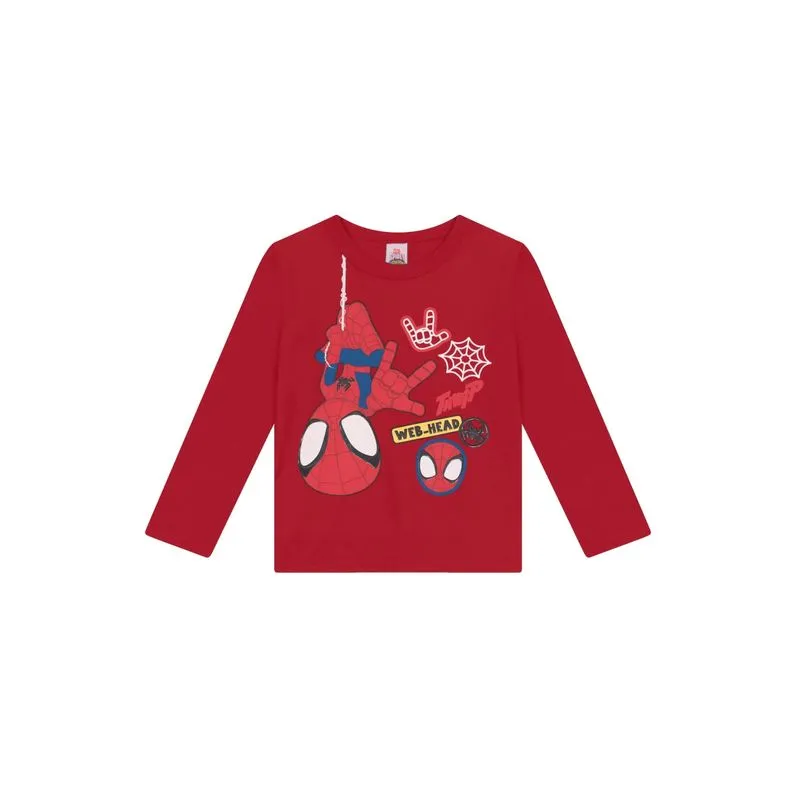 Camiseta infantil menino em meia malha Brandili -3