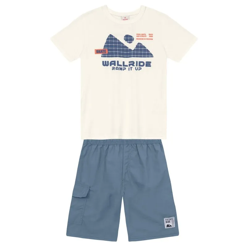 Conjunto infantil menino em malha Brandili -16