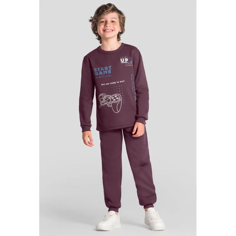 Conjunto infantil menino em moletom Brandili -12